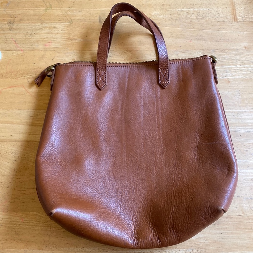 Madewell zip top transport crossbody tote